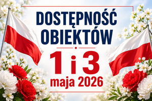 Dostępność obiektów 1 i 3 maja