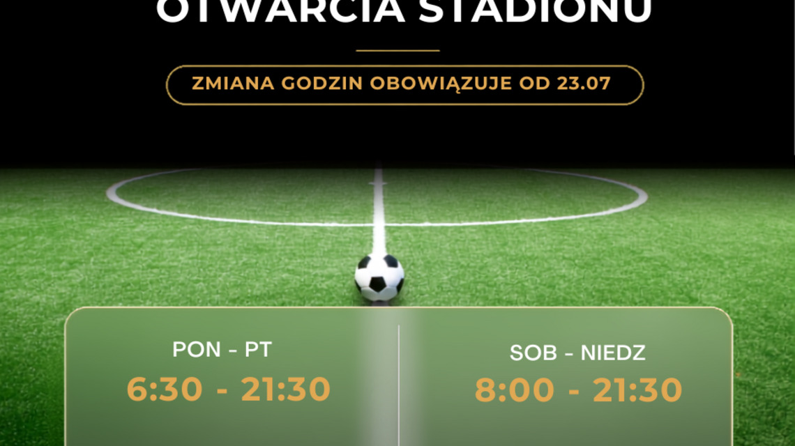 Nowe godziny otwarcia stadionu miejskiego